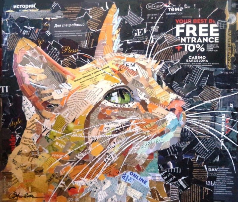 «Free», 40х50см, мозаїчний колаж, картон