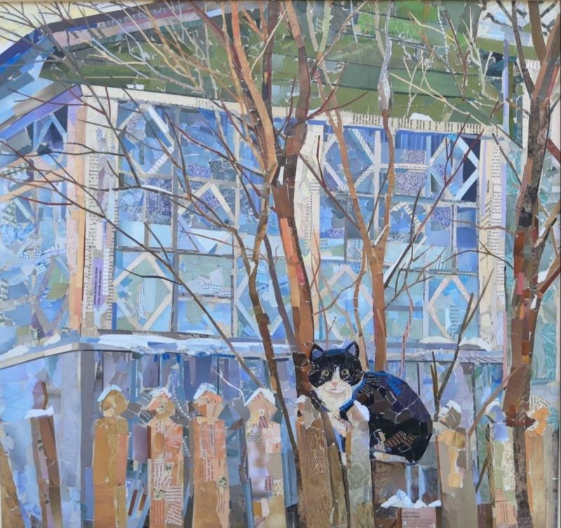 «Перший сніг», мозаїчний колаж, картон