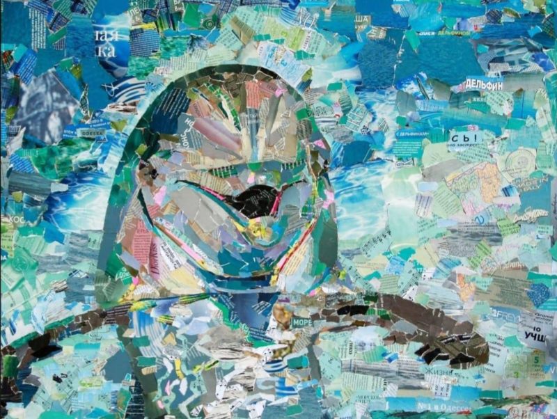 «Дельфін», мозаїчний колаж, картон