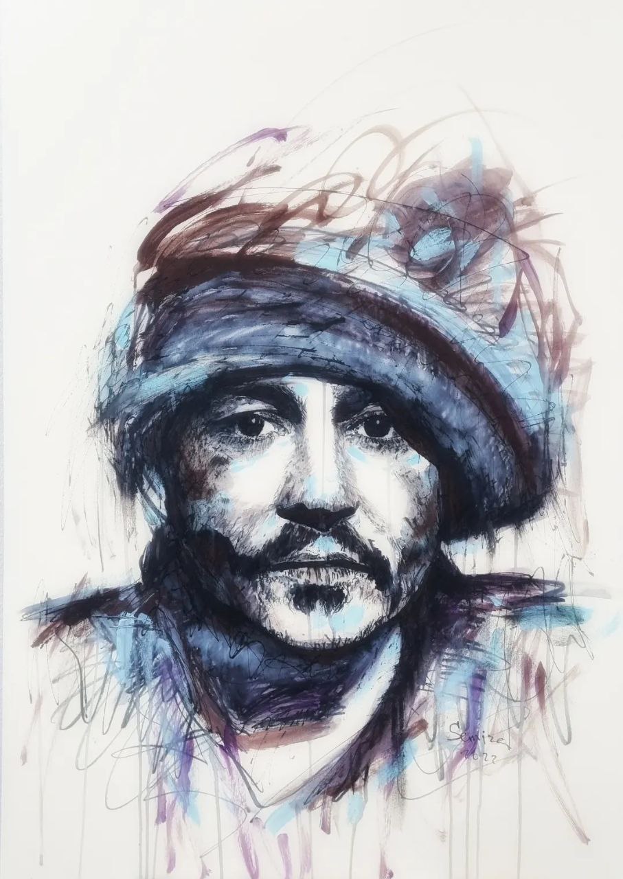 A new portrait of Johnny Depp by SEMIRA - an artist from Ukraine